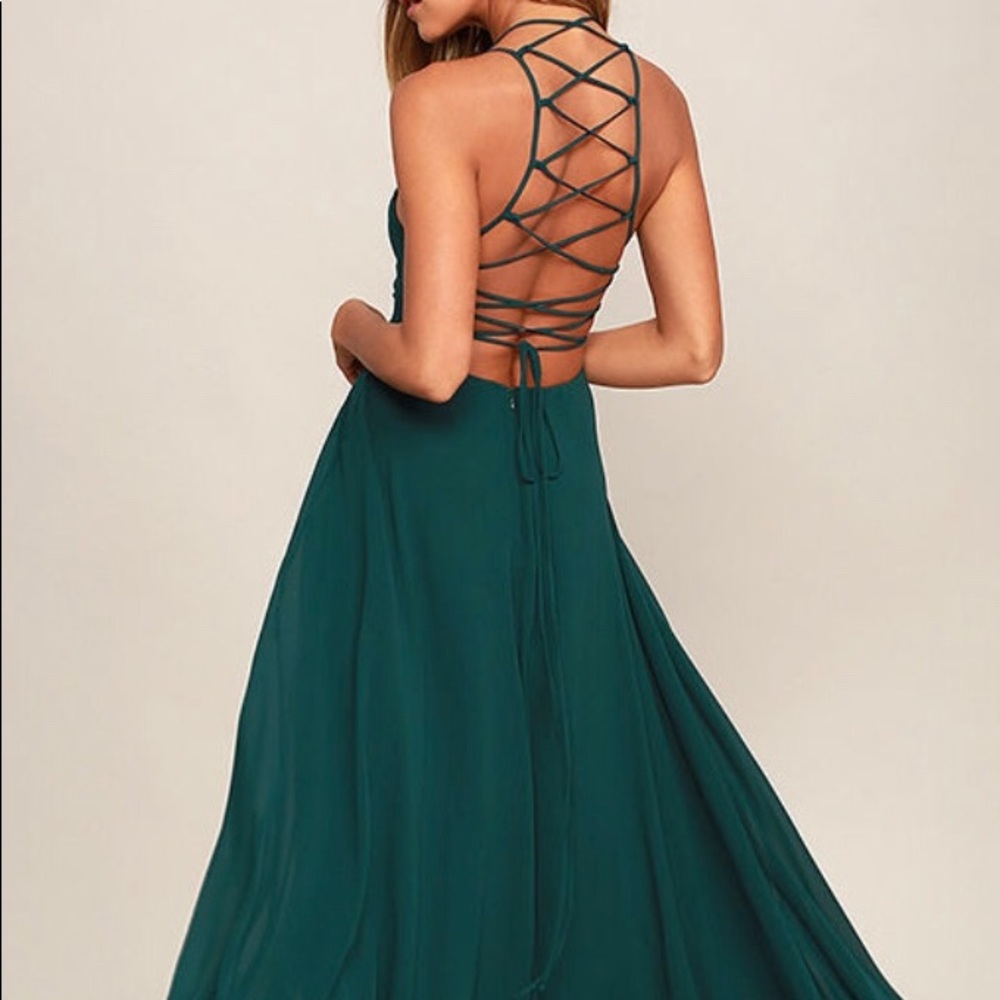 Forest green Lulus dress